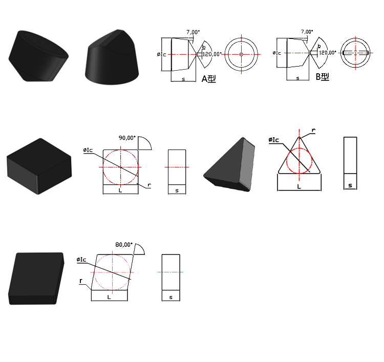 CNC cutting tools pcbn tool WNMA Solid CBN insert/OPT CBN diamond tip CBN inserts for metal working Huanghe Whirlwind