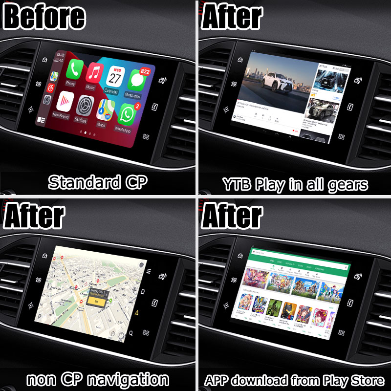 Peugeot Citroen GPS Navigation AI Box Car Navigation Video Interface