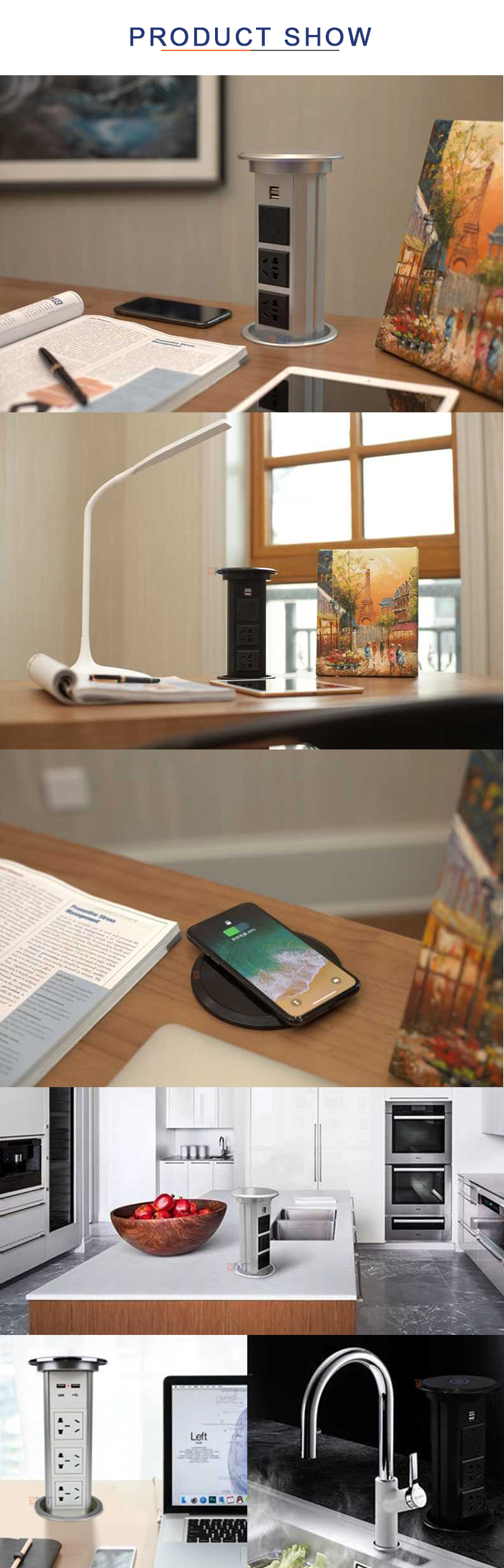 universal power automatic raising type pop up power socket outlet for office