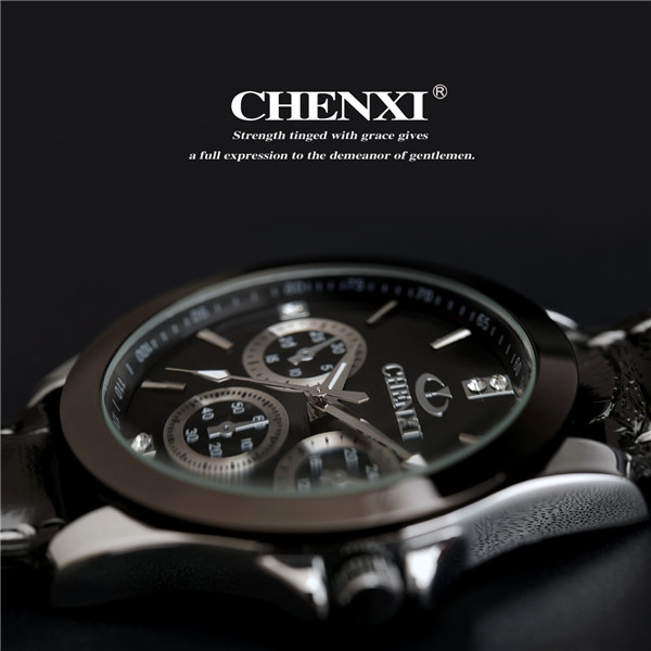 2015 New Fashion Wristwatch Stainless Steel CHENXI Top Quality Alloy Watch Leather Watch