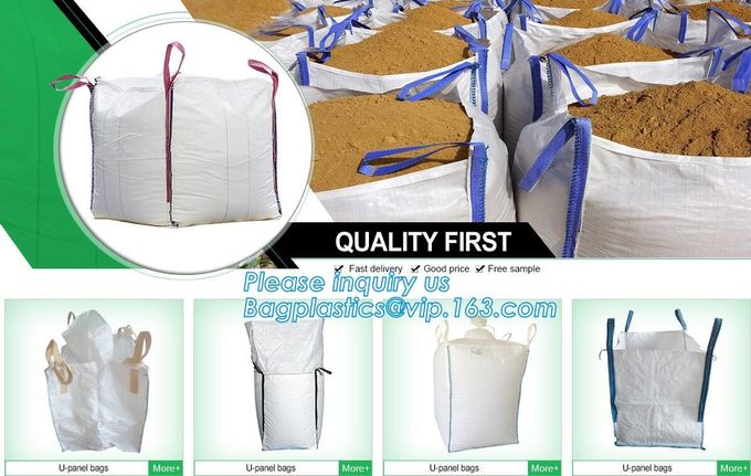 1 Ton - 2 Ton FIBC Jumbo Bags 100% Virgin Polypropylene PP Woven Packing Sand