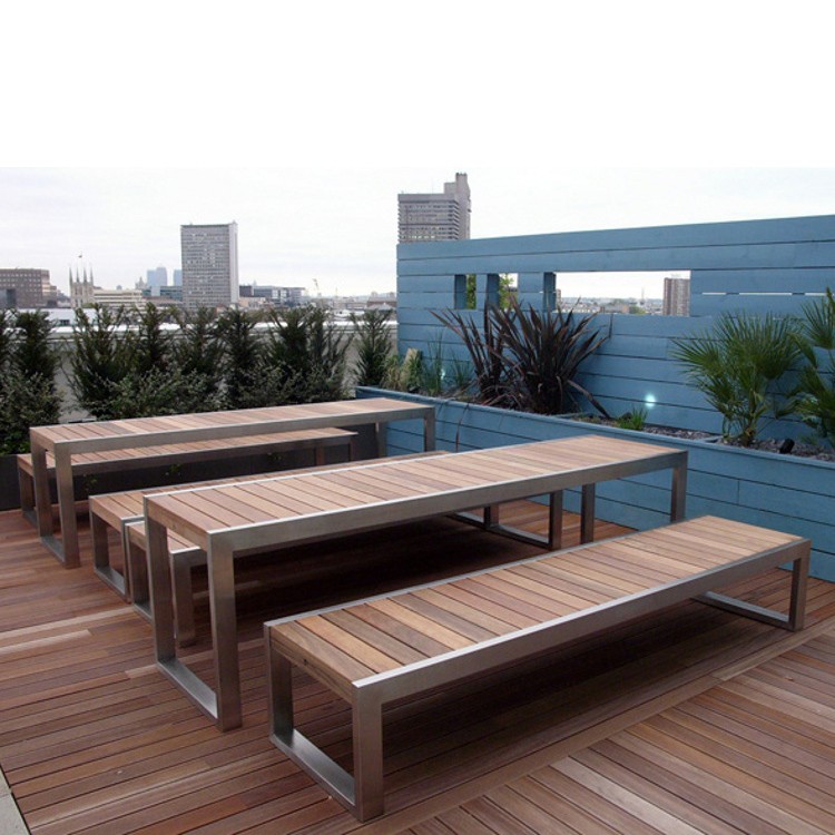 Haoyida 1200mm Cast Iron And Wood Garden Bench Advertising
