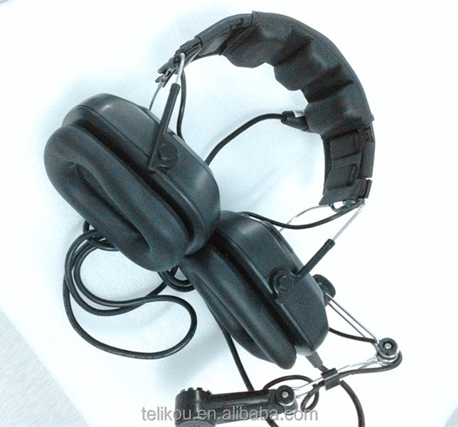 TELIKOU Professional Dual Ear Headband XLR-4 Noise Cancelling Intercom System Headphone