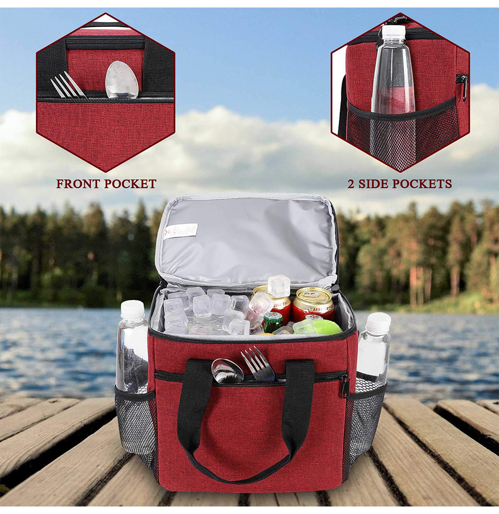 Water Resistant Thermal Cooler Lunch Bag For Travel