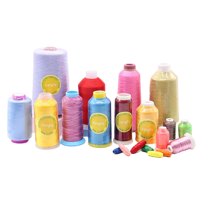 Mercerized Polyester 120D/2 100% Polyester Machine Embroidery Thread for USA Embroidery