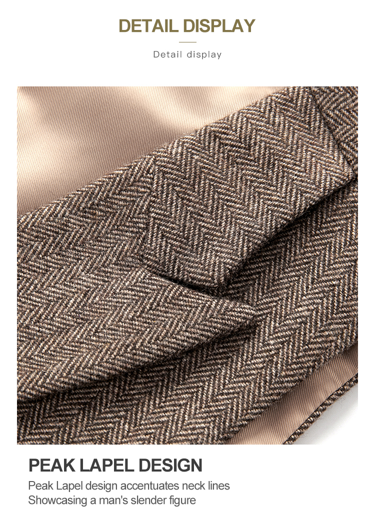 Formal Striped Suit Vest for Groomsmen Group in Regular Length and Mandarin Collar