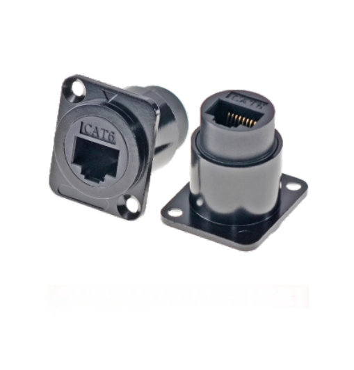 CAT6 Zinc Alloy Round Data Connector Dustproof USB Audio Connector for Data Transfer