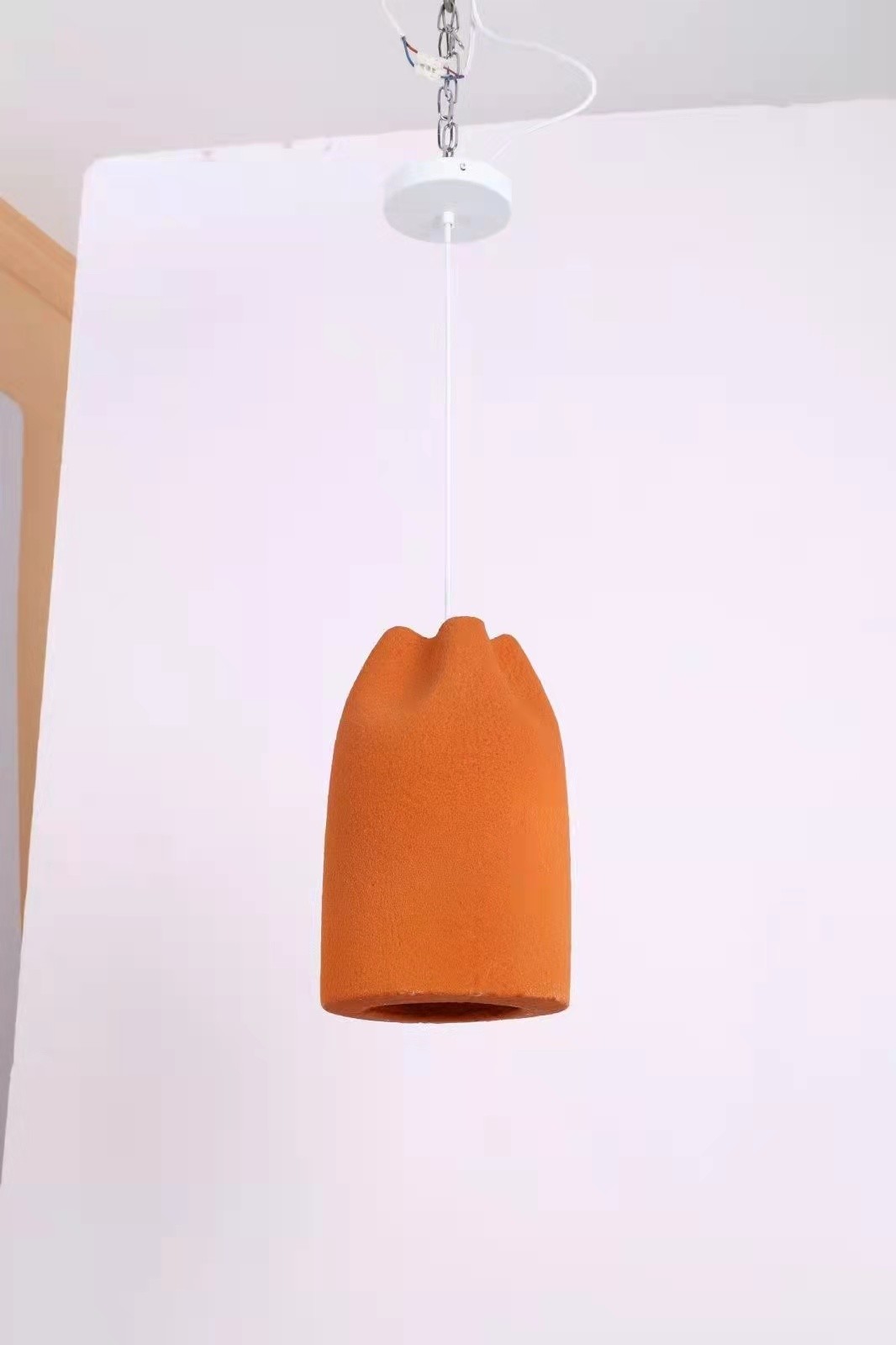 Cement and concrete and resin orange yellow handmake contemporary pendant lamp