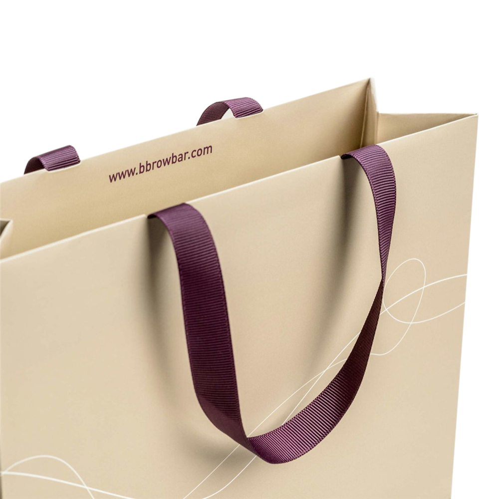 Gravure Printing Custom Logo Necklace Paper Gift Bag for Customized Jewelry Packaging