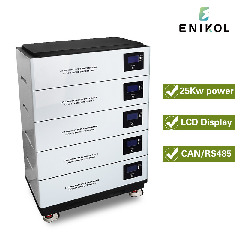 Stackable 51.2v 100ah LiFePo4 Battery 48v 5kw Rack Modular For Solar System