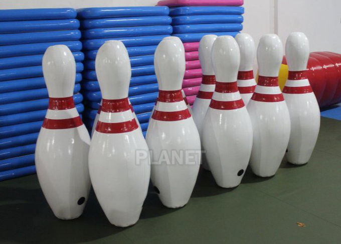 2.5m Tall White Blow Up Bowling Ball / Inflatable Human Bowling Set