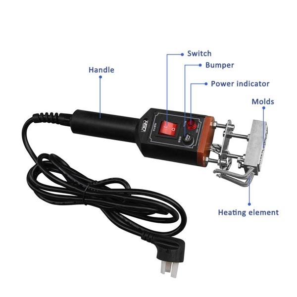 31 cm Handheld Hot Stamping Machine Custom Logo Branding Stamping Machine