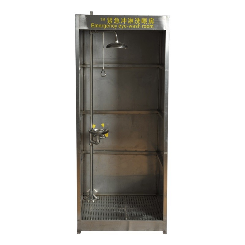 Stainless steel emergency shower room , eyewash Room Eyewash machine stainless steel Emergency body shower Room