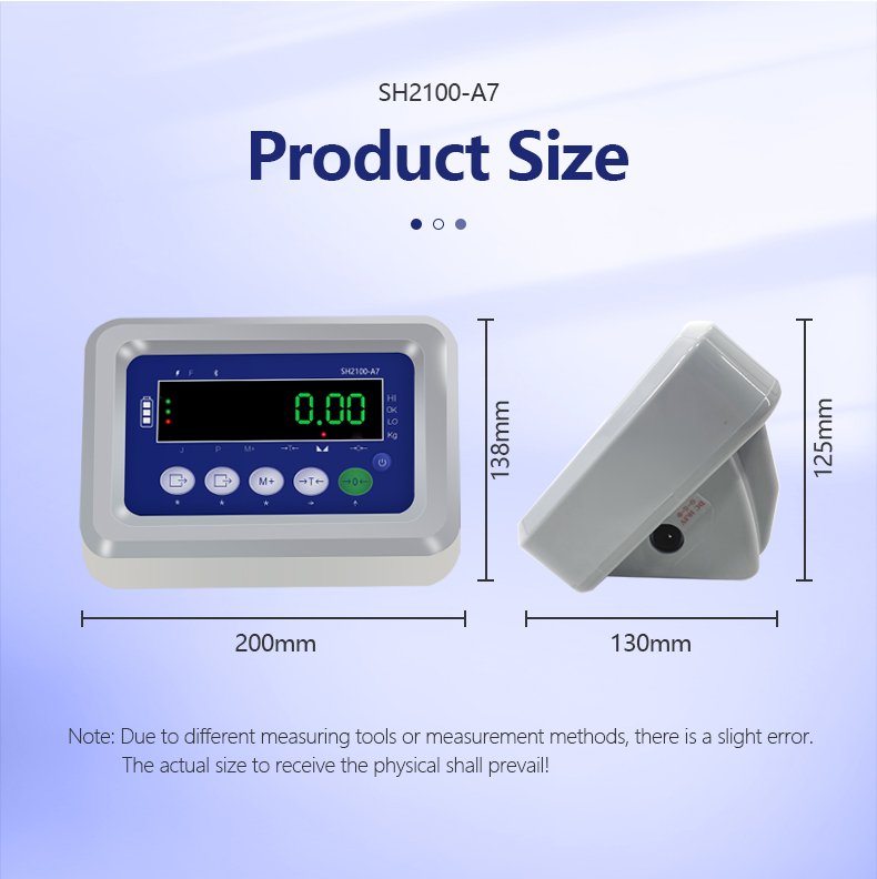 130mm*138mm*200mm SOHE A7 Meter Weighing Indicator Sensor Display Instrument with 1