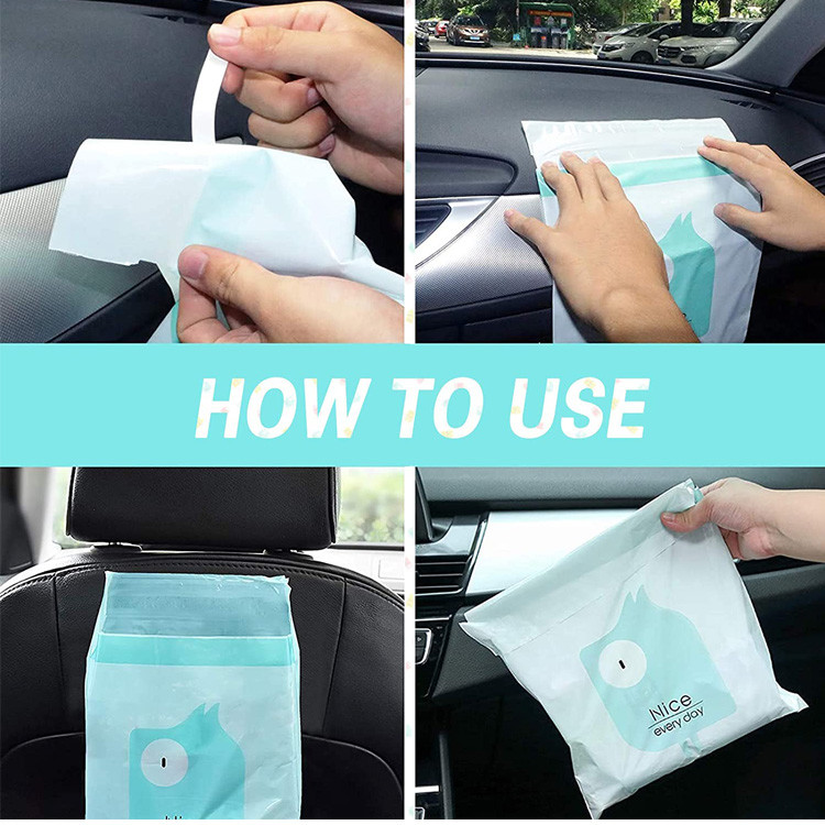 Biodegradable Portable Disposable Car Trash Bags Hanging Low MOQ