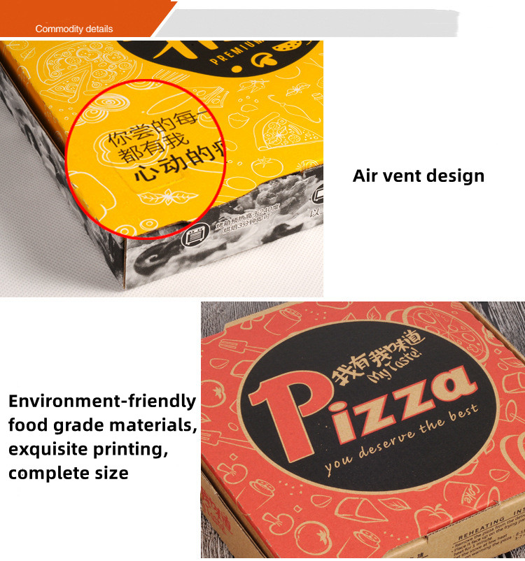 Biodegradable Kraft Paper Takeout Bulk Pizza Boxes 6 7 8 9 10 Inch Recycled Parcel
