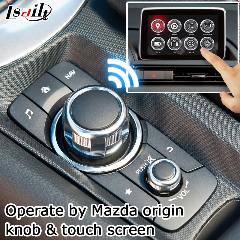 Mazda MX-5 MX5 FIAT 124 Android auto carplay Box with Mazda origin knob control video interface