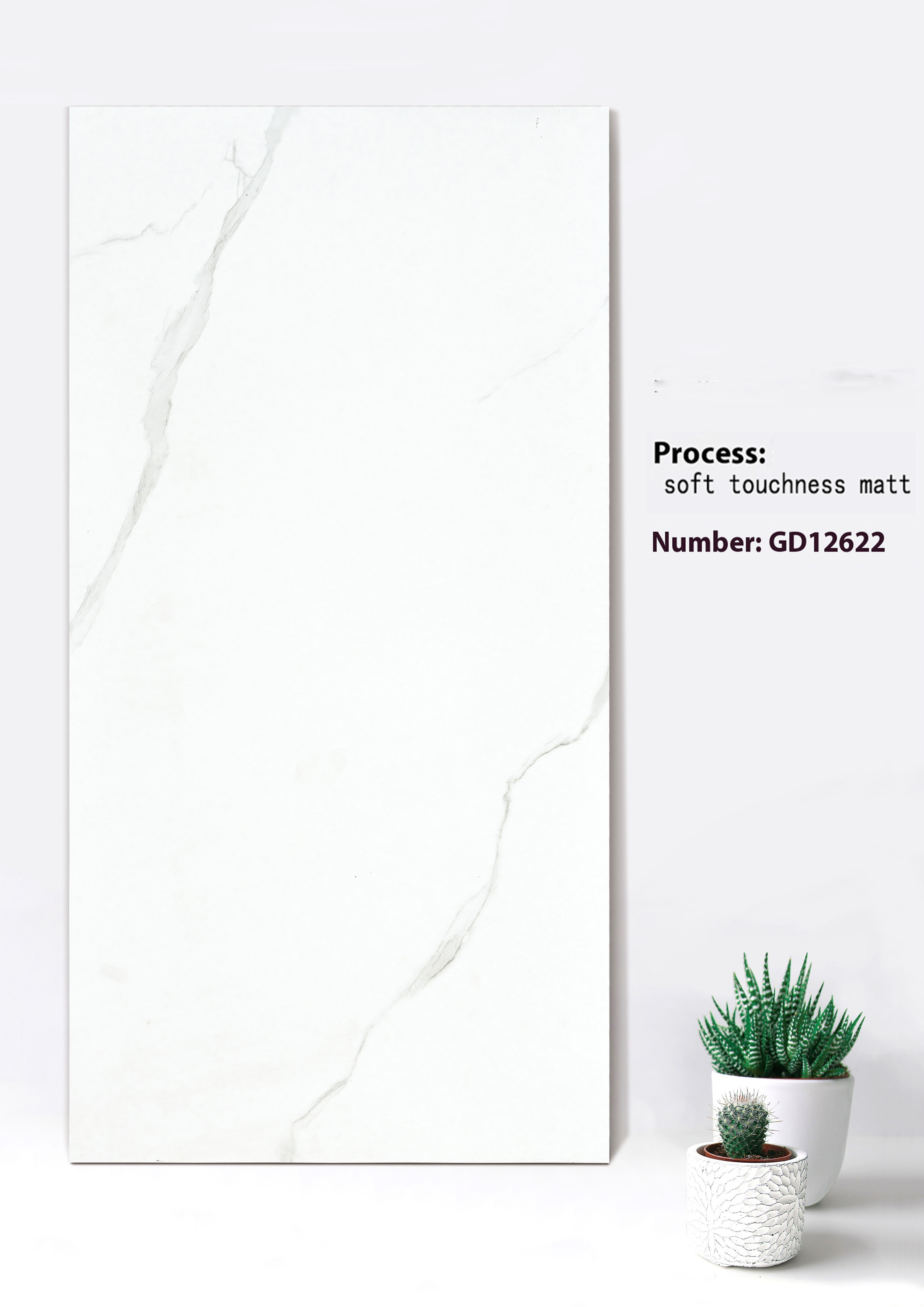 Beige And White durable Soft Touchness Matt Curtain Wall Thick Tiles For Living Room 600x1200mm