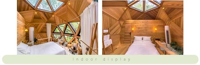 Light Steel Frame Prefab Bungalow Homes Tree Dome Hotel Cabin Garden House