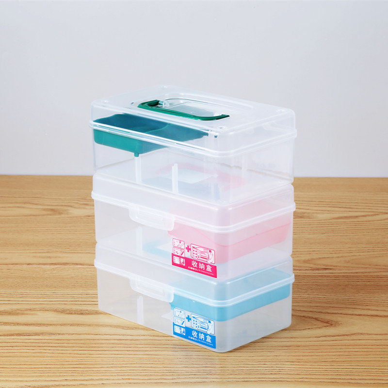 Small Partition First Aid Daily Portable Medication Storage Box