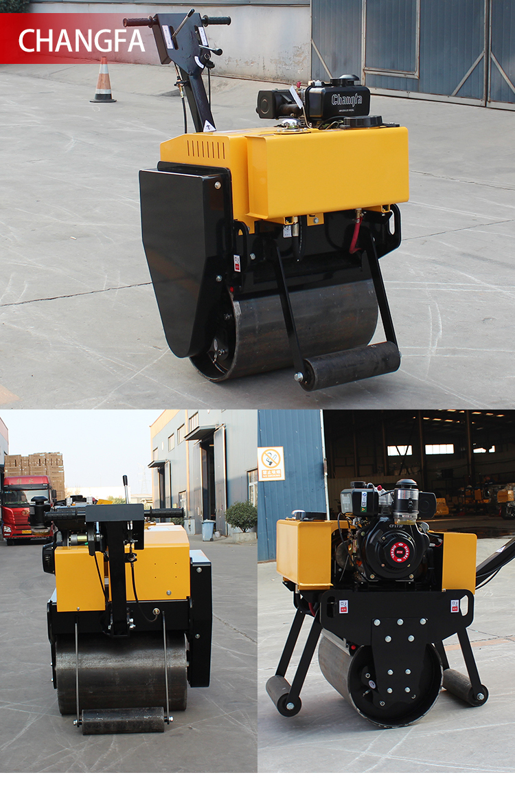 2.5L Fuel Tank Capacity Single Wheel Roller for Walk Behind Vibratory Compaction