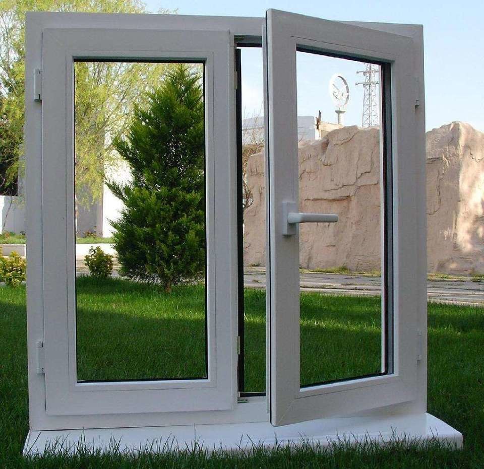 Pvc / Upvc Glass Casement Window European Style Double Glazed Casement Window