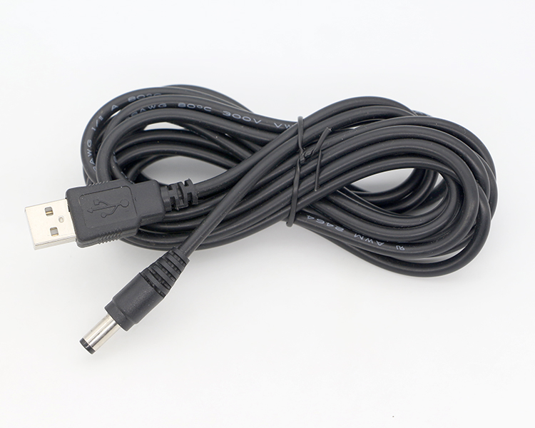 1M 2A 5V USB to DC 5.5x2.1mm Barrel Jack Power Charger Cable for Led Light Lamp Speaker Fan Tablet Camera Router TV Box