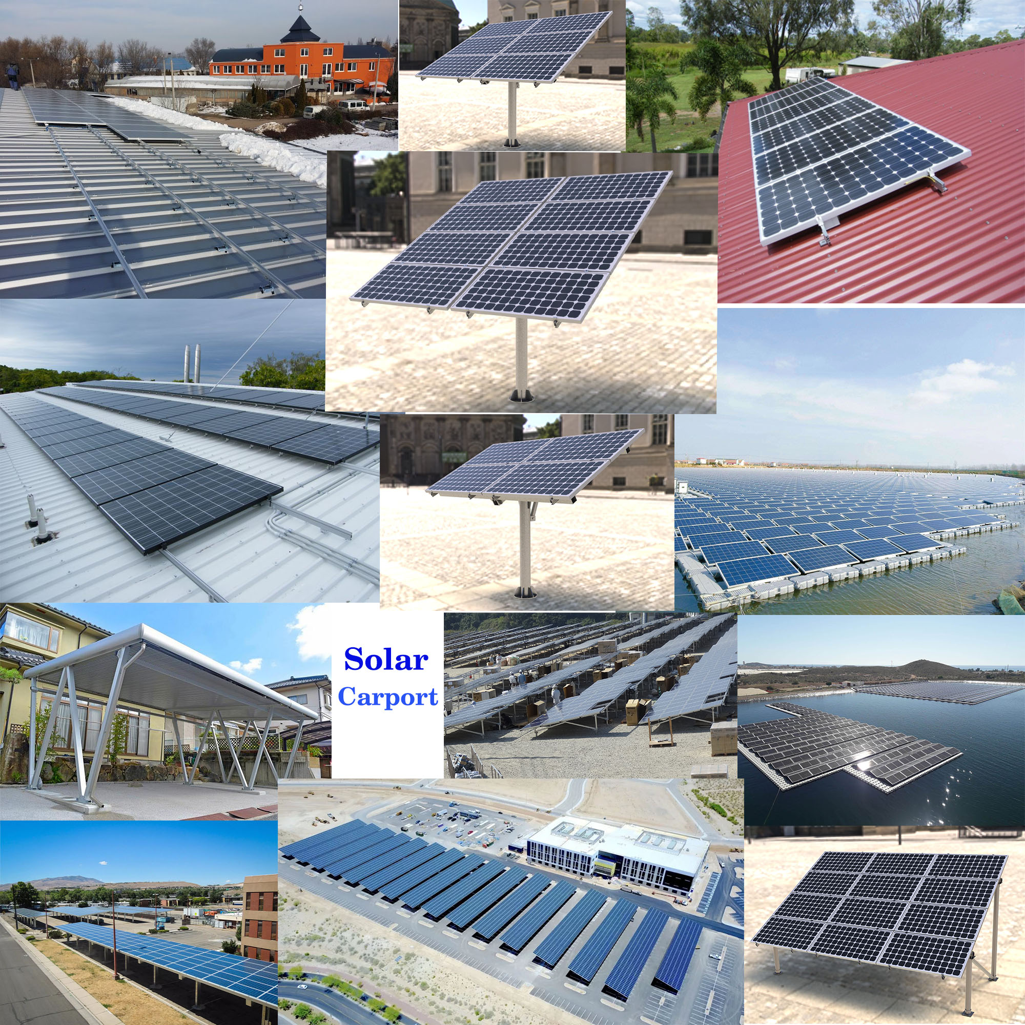 Adjustable Rear Leg Front Leg Solar Racking for PV Solar Panel Installation Efficiency