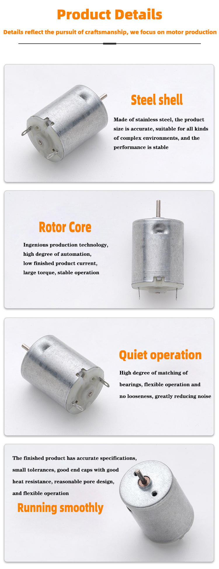 Faradyi Factory Wholesale 12V 0.9W Rated Power 280 Electric Dc Motor Manicure Machine Baby Food Supplement