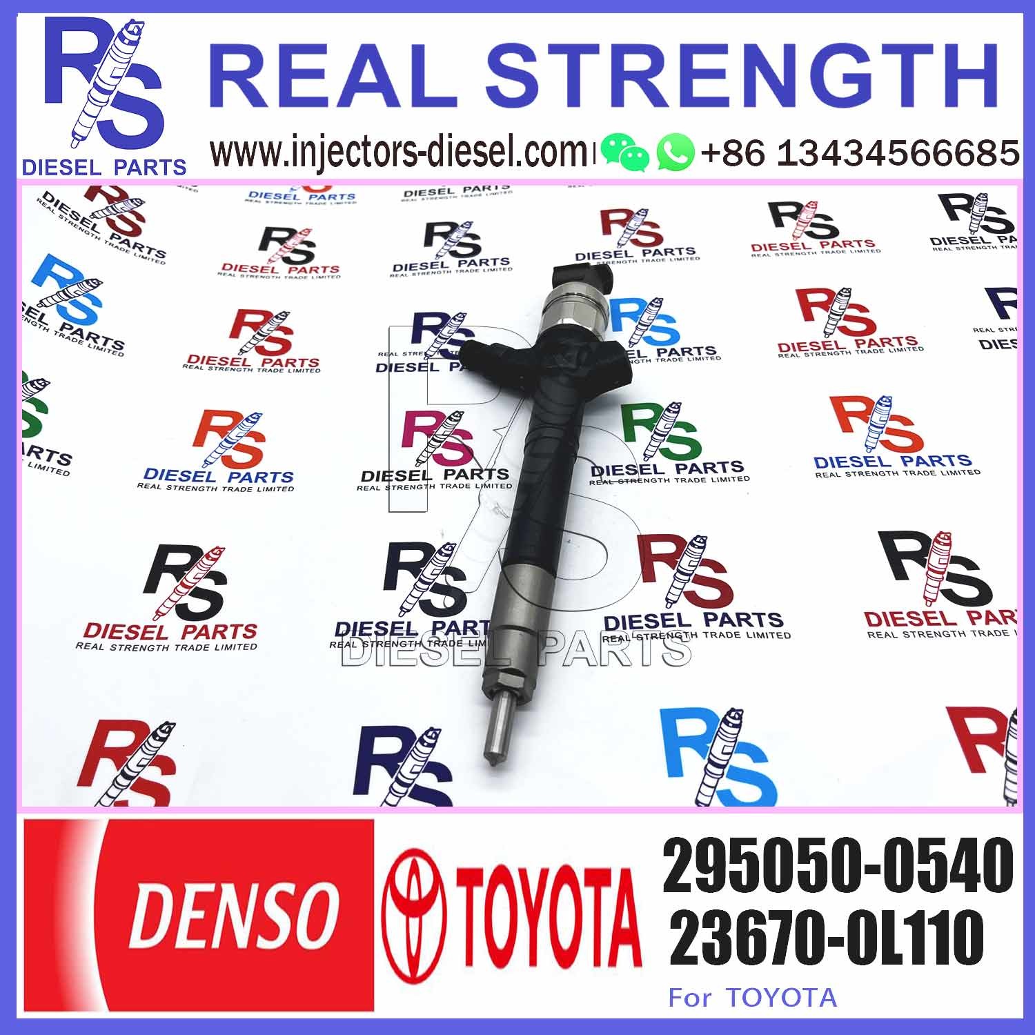 Genuine and New Common rail injector 295050-0810 SM295050-0810 295050-0540 for TO/YOTA 2KD Injector 23670-0l110 23670-09