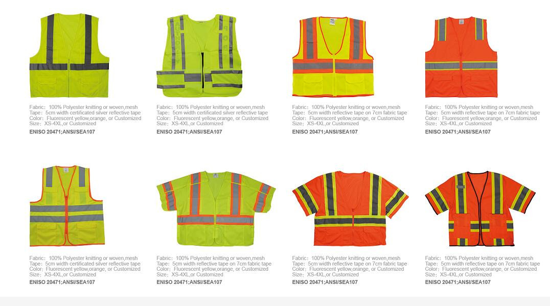 Customized Yellow Reflective Vest Hi Vis 100% Polyester High Visibility Vest