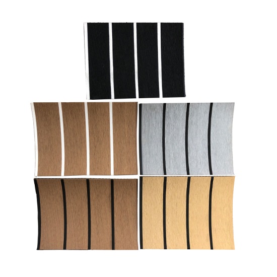 190*5*25000mm PVC Synthetic Teak Marine Decking for Boat Flooring at Competitive