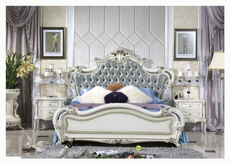 CAD 3D Modern Luxury European Bedroom Furniture King Wardrobe Bedroom Set