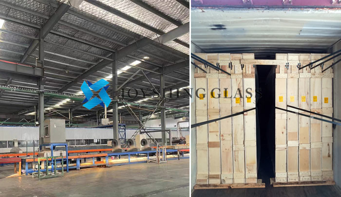 Extra clear silver mirror glass: Production line and packaging