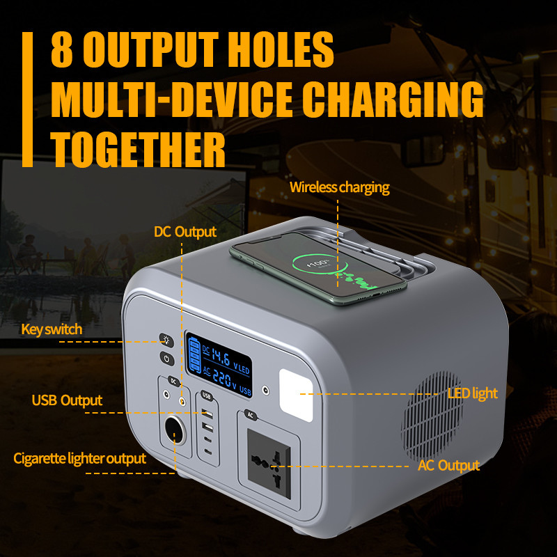 Wireless Portable Power Station Generator With Pure Sine Wave Energy Storage Battery