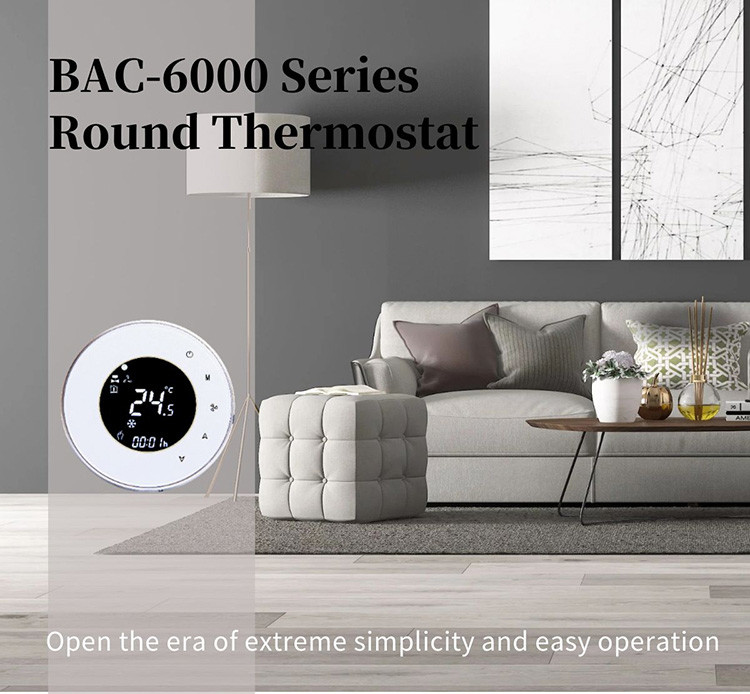 Home Backlight Circular AC Touch Screen Smart Wireless Thermostat Remote Control