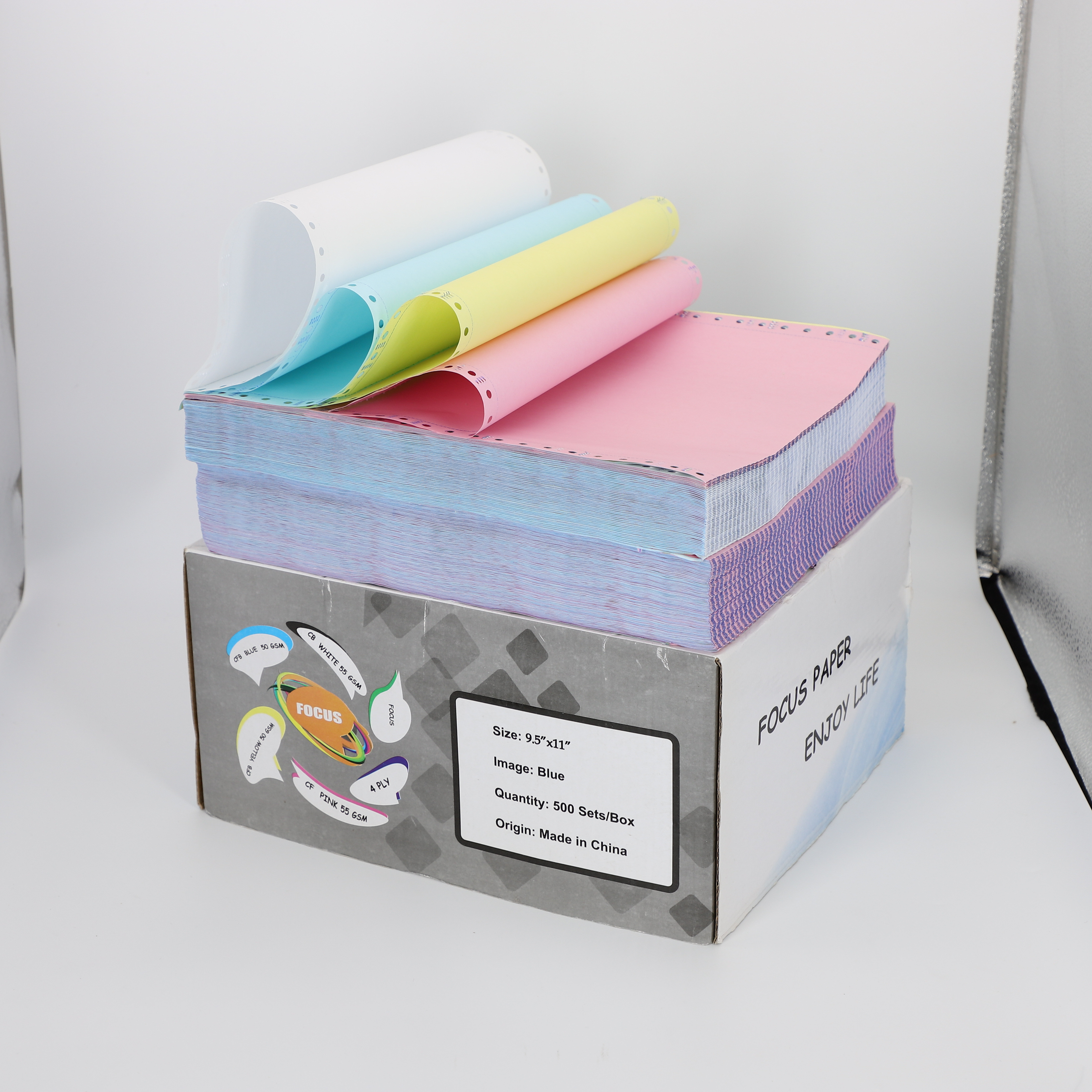 55gsm Copy Writing NCR Paper 3 Part Carbonless Paper Printing 700mm