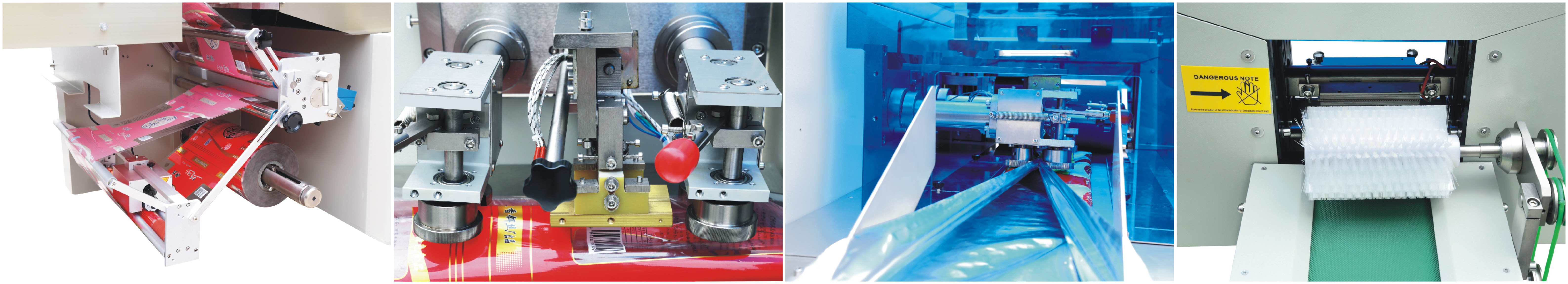 PLC Controller Automatic Food Packaging Machine Vegetable With Length Sensing