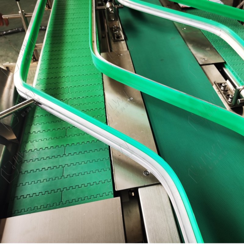 Food Industry Conveyor Inclined Belt Plastic Table Top Chain Conveyor System