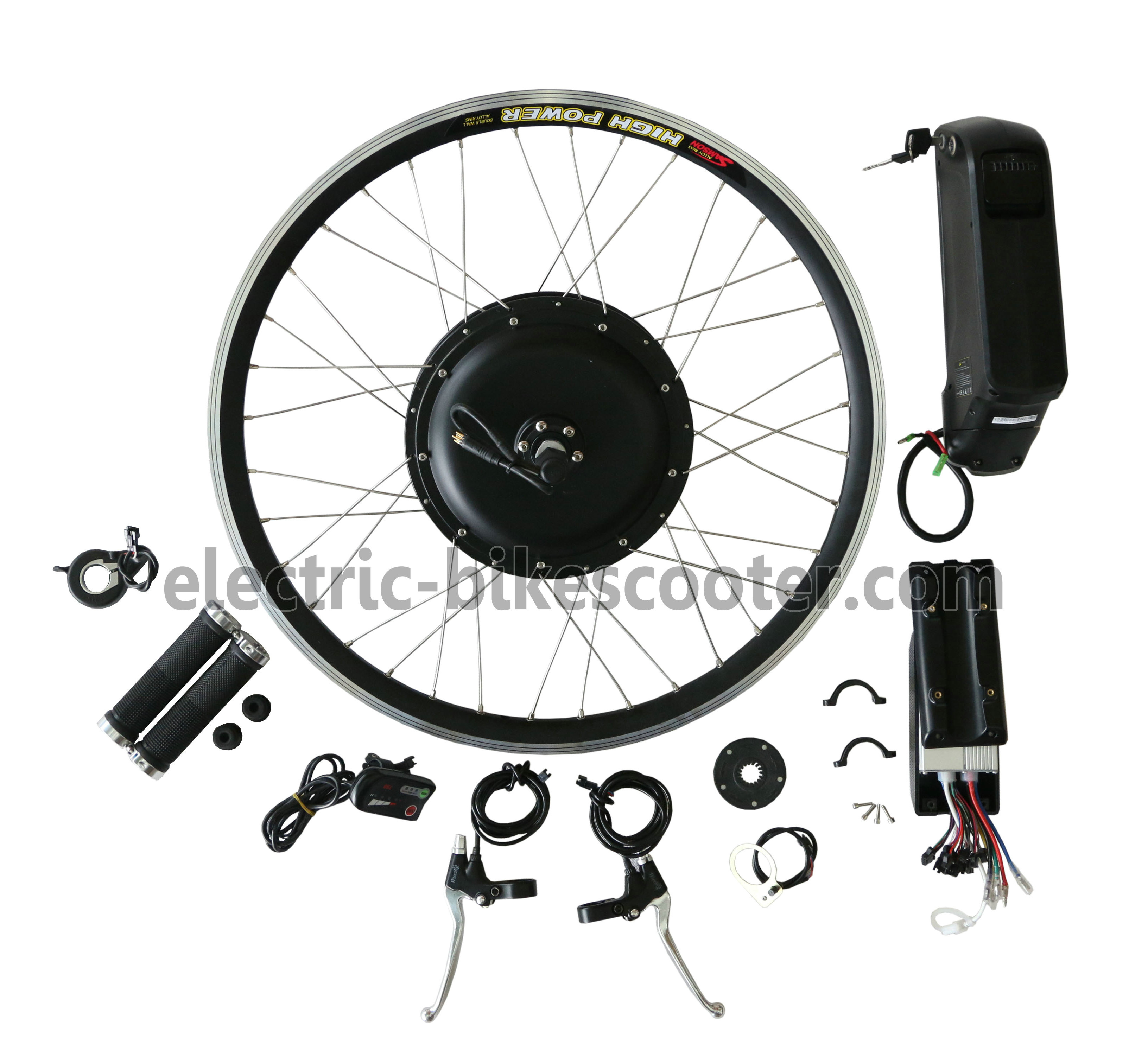38km/H 48V 500W Electric Bike Conversion Kit Disc Brake Powerful Rear Gear Motor