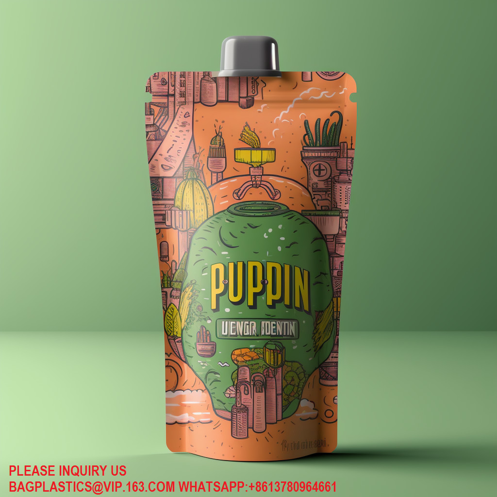 Custom Refillable Alcohol Soy Milk Jelly Juice Liquid Beverage Bottle Eco-Friendly Spout
