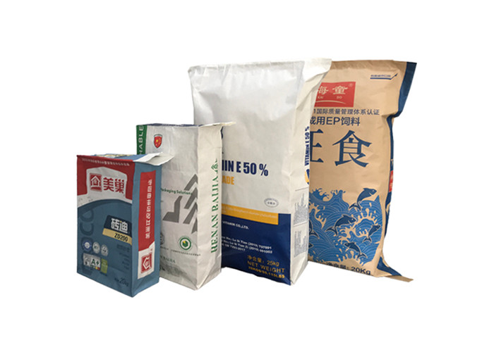 Flexo Printing 25kg 20kg Multiwall Kraft Paper Bags Sugar Packaging Paper Bag
