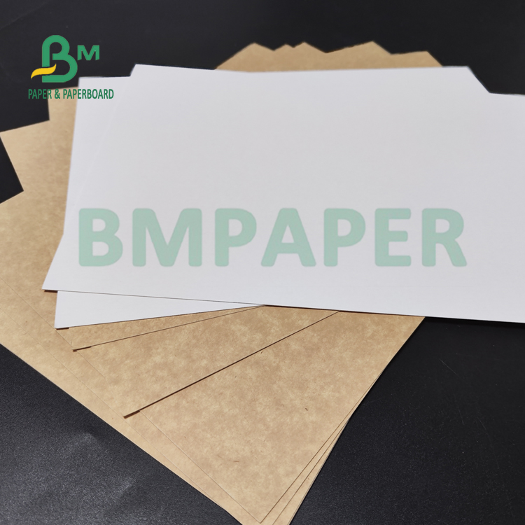 250gsm 300gsm C1S Kraft Back Coated Duplex Board For Salad Box Food Safe
