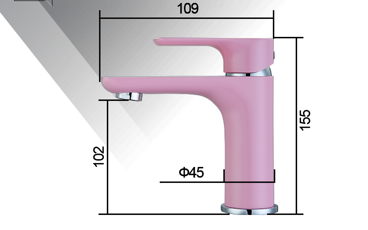 Contemporay 304SS Colored All Copper Undercounter Wash Basin Faucet