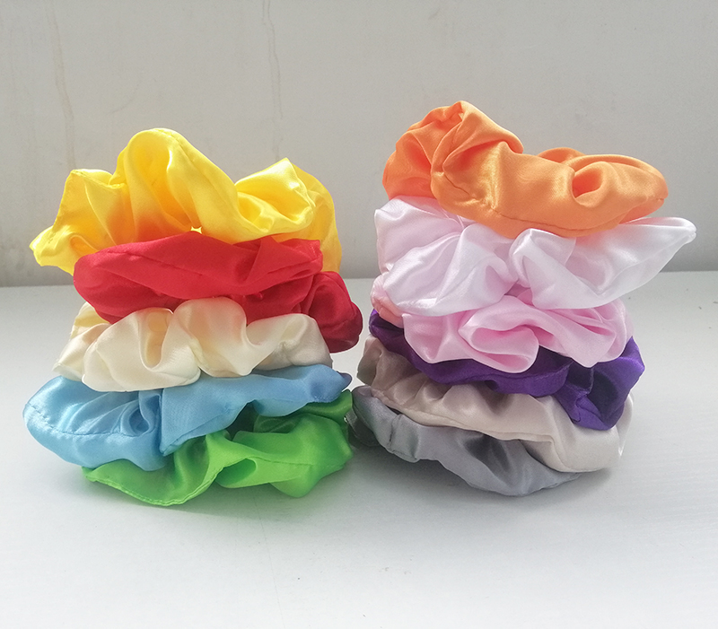 Durable Brown Stretchy Hair Ties Pack Ring Girls LED Luminous Satin Colorful Party 11cm