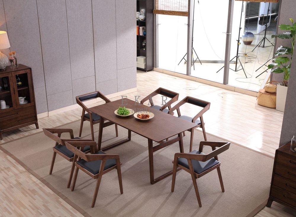 European Style Wood Furniture Square Dining Table