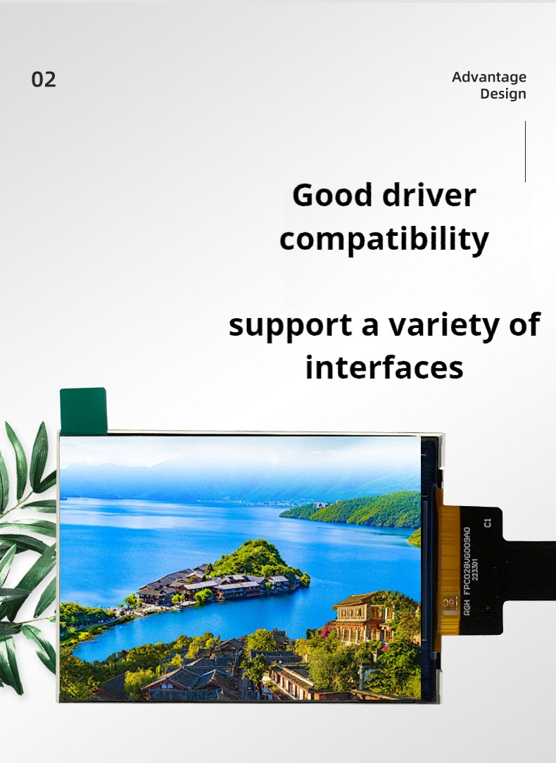 2.8 Inch IPS TFT LCD Display 480*640 Resolution LCD Screen With 500cd/M2 Luminance