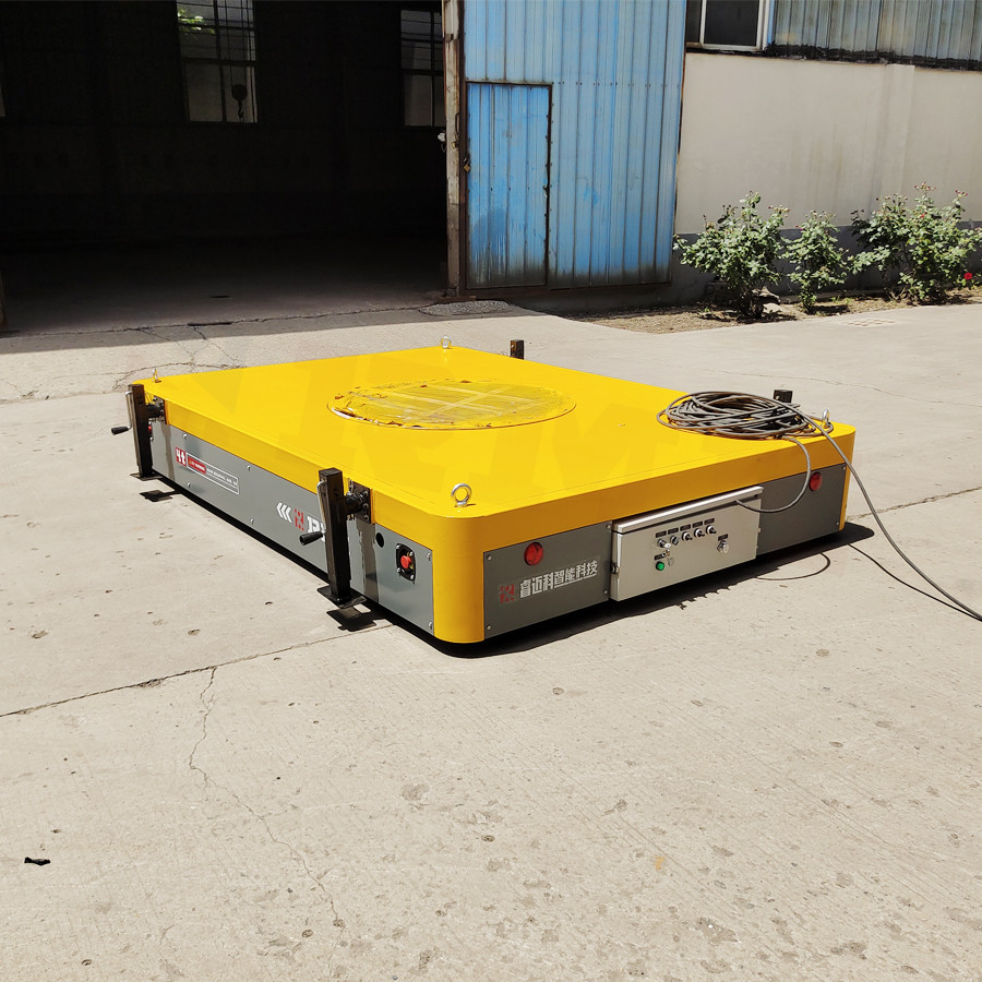 Manual Hydraulic Battery Transfer Cart , 5T Steel Plate Material Transfer Trolley