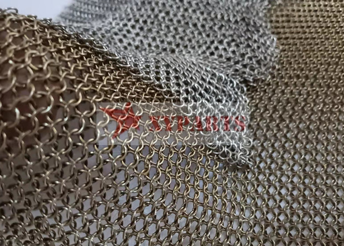 SS304 Chainmail Welded Ring Mesh 0.8mm Wire 7mm Ring For Decoration