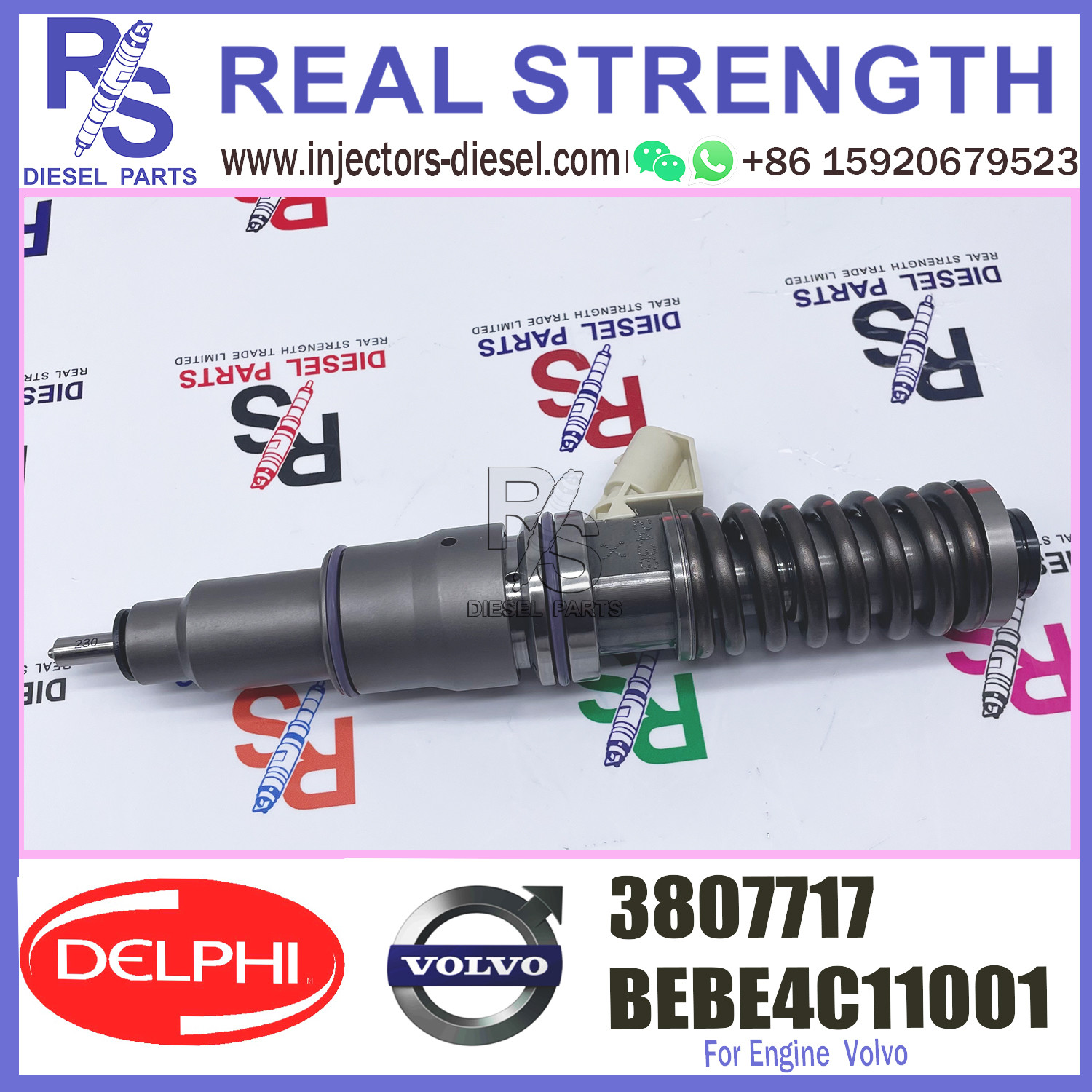 Common Rail V-O-L-V D12 Fuel Injectors 3807717 BEBE4C11001 Penta Marine Fuel Injector